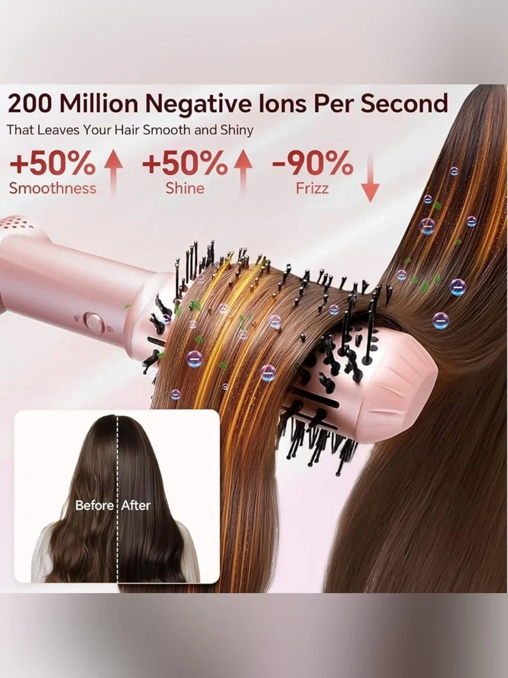 5-in-1 Hair Dryer & Styling Brush – Auto-Wrap Curling – 1300W